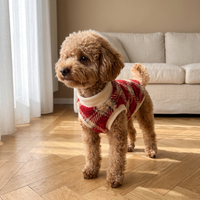 Gilet in Pile a Quadri per Cani